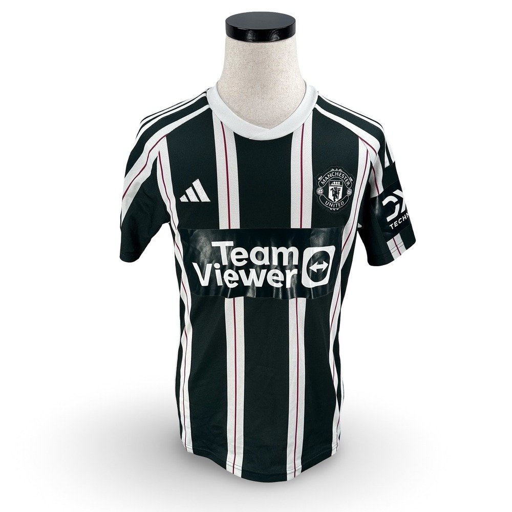 Adidas Manchester United 2023-24 Away Jersey Mens Small Green Striped‎ HR3675